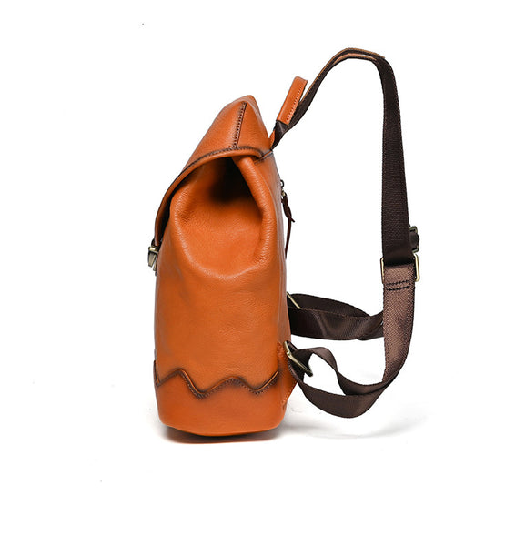 Cute Ladies Leather Rucksack Small Leather Backpack Bag Chic