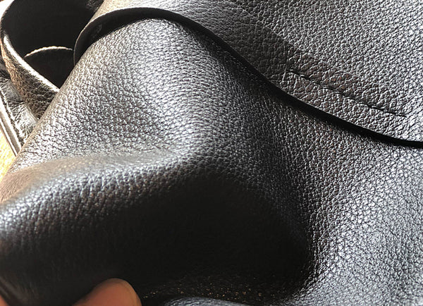 Ladies Vintage Leather Backpack Bag Small Leather Knapsack Black Details