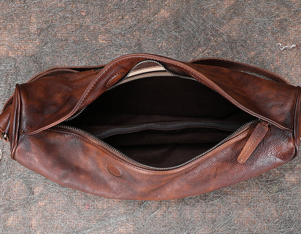 Large Women's Crossbody Chest Bag Leather Sling Bags For Women Inside