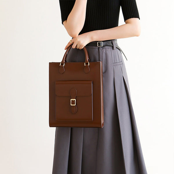 Leather Women's Backpack Purses Brown Leather Crossbody Bag Cowhide