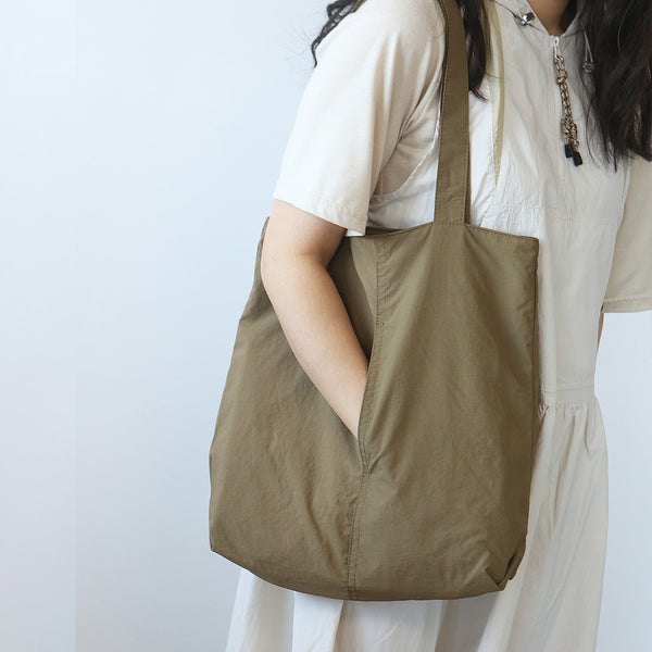 Lightweight Nylon Tote Bag for Women Large Shoulder Handbag with Zipper Pouch Badass