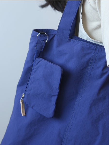 Lightweight Nylon Tote Bag for Women Large Shoulder Handbag with Zipper Pouch Details