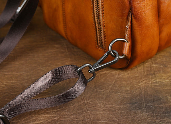 Lotus Pattern Ladies Leather Backpack Purse Ladies Small Leather Rucksack Durable