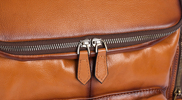 Medium Womens Black Leather Laptop Backpack Leather Rucksack Bag Cute