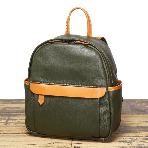 Womens Small Leather Backpack Purse for Women Fits 11-Inch Tablet