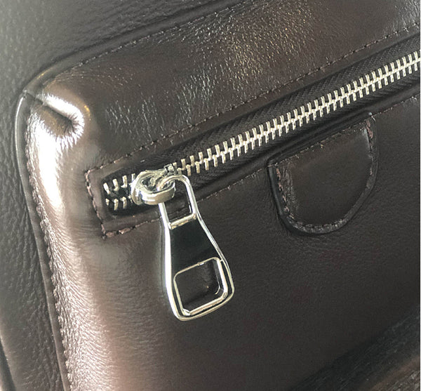 Mini Genuine Leather Backpack for Women Vintage Small Cowhide Daypack with Pockets Gift