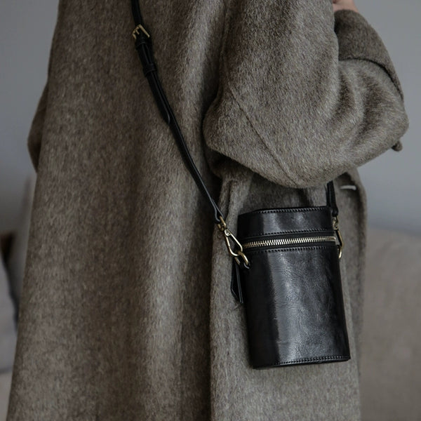 Mini Leather Phone Bag for Women Casual Retro Crossbody Handbag Accessories