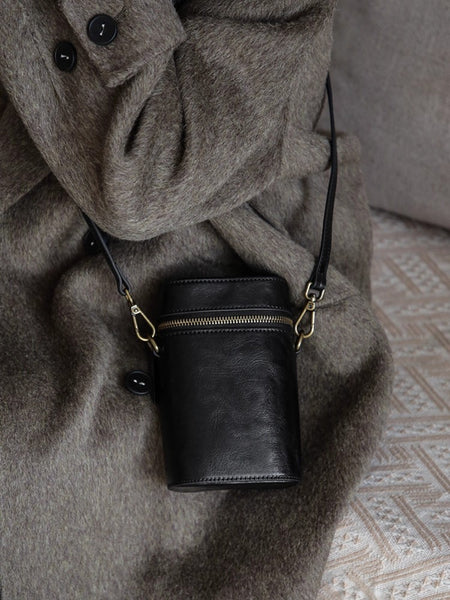 Mini Leather Phone Bag for Women Casual Retro Crossbody Handbag