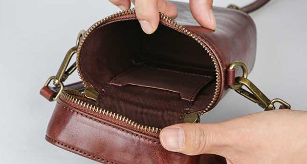 Mini Leather Phone Bag for Women Casual Retro Crossbody Handbag Capacity