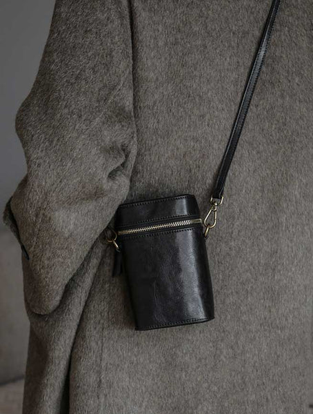 Mini Leather Phone Bag for Women Casual Retro Crossbody Handbag Cool