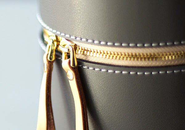 Mini Womens Leather Barrel Bag Genuine Leather Crossbody Purse For Women Best