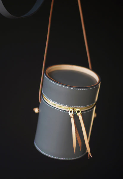 Mini Womens Leather Barrel Bag Genuine Leather Crossbody Purse For Women Classic