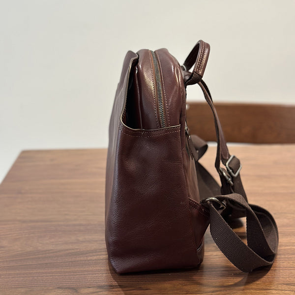 Retro Leather Backpack Purse For Women Small Leather Knapsack Bag Classy