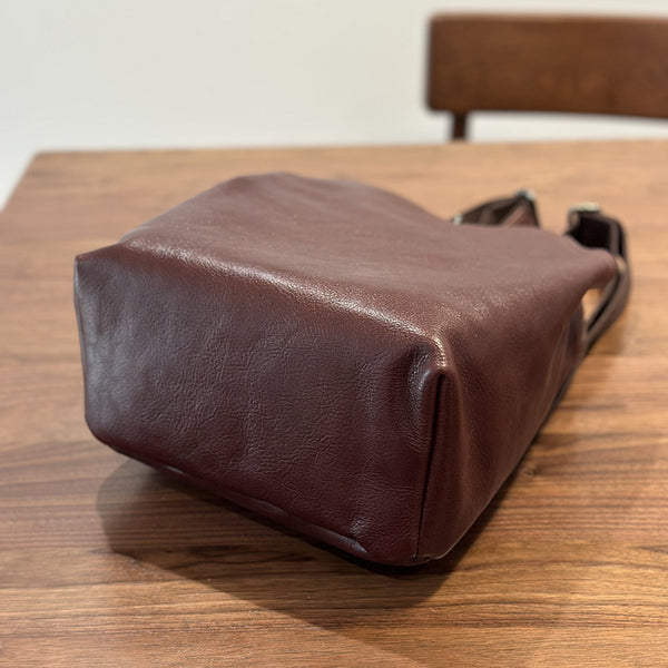 Retro Leather Backpack Purse For Women Small Leather Knapsack Bag Cool