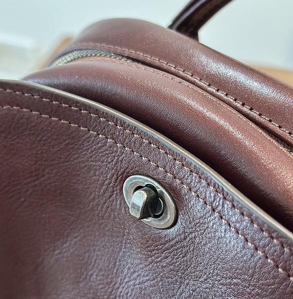 Retro Leather Backpack Purse For Women Small Leather Knapsack Bag Cowhide