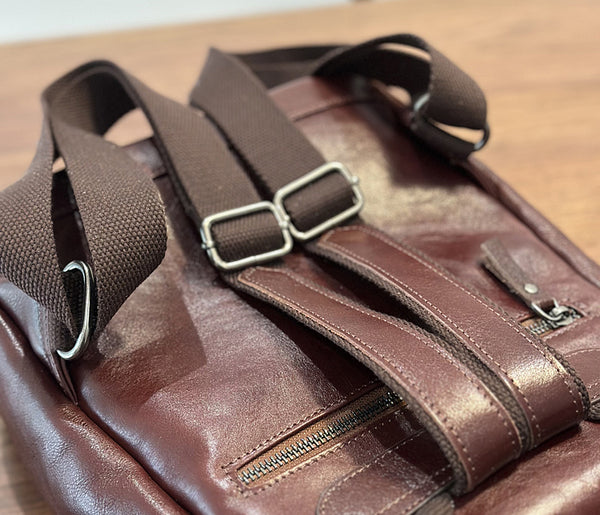 Retro Leather Backpack Purse For Women Small Leather Knapsack Bag Fashion