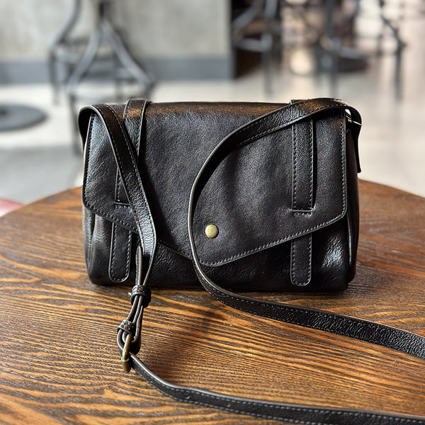 Retro Womens Leather Satchel Crossbody Bag Small Leather Crossbody Bag Affordable