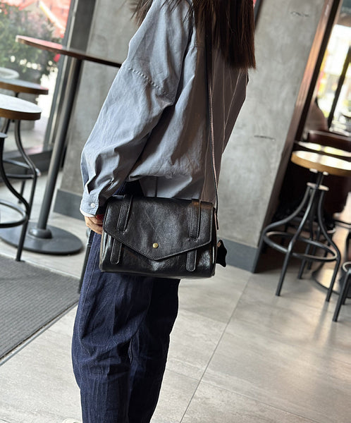 Retro Womens Leather Satchel Crossbody Bag Small Leather Crossbody Bag Cool