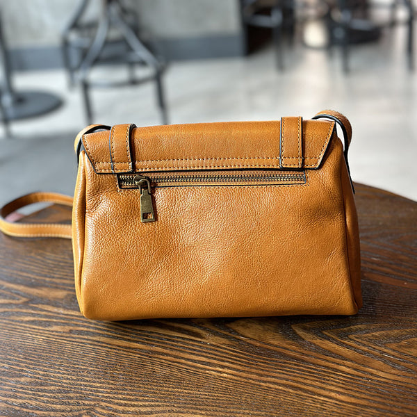Womens Vintage Leather Satchel Bag Small Leather Crossbody Bag