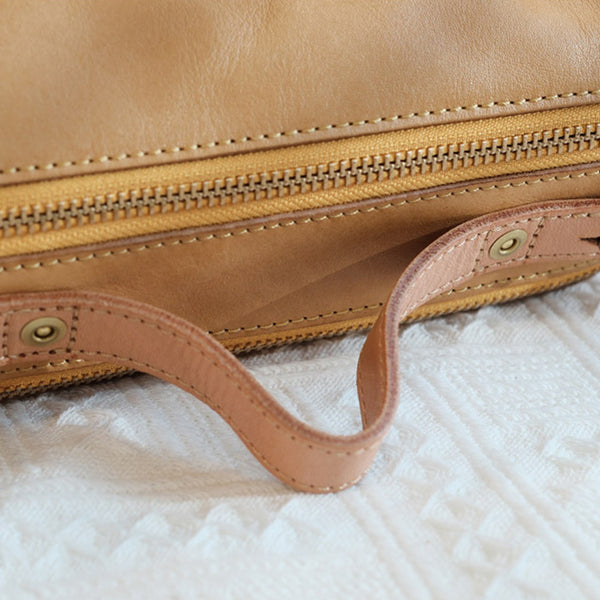 Small Ladies Barrel Bag Leather Over The Shoulder Bag Leather Crossbody Purse Genuine-Leather