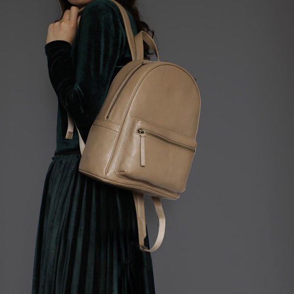 Womens Cute Leather Backpacks Leather Bookbag