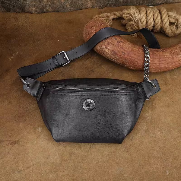 Small Women's Crossbody Chest Bag Leather Sling Bags For Women Beautiful