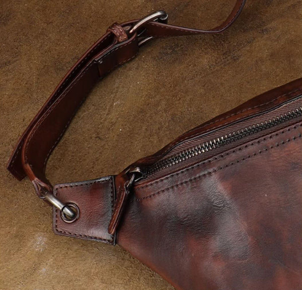 Small Women's Crossbody Chest Bag Leather Sling Bags For Women Durable