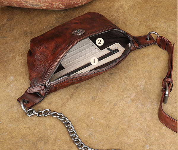 Small Women's Crossbody Chest Bag Leather Sling Bags For Women Elegant