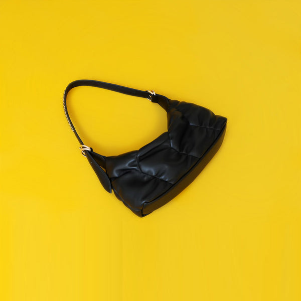 Small Womens Leather Underarm Bag Black Crossbody Purses For Women Classy
