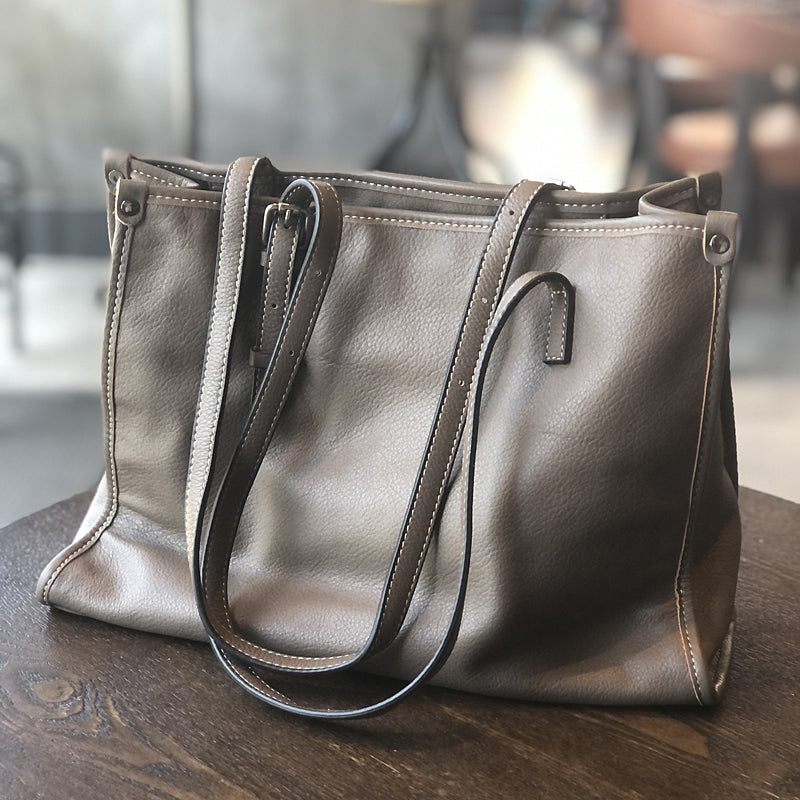 Soft-Leather-Women’s-Tote-Fits-A6-Zipper-Closure-Everyday-Office-and-Casual-Handbag-Affordable