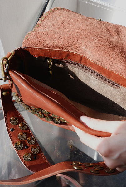 Studded Women's Shoulder Bags Leather Black Crossbody Bags For Women Designer