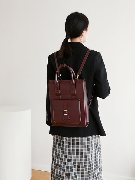 Styish Womens Small Leather Backpack Purse Leather Rucksack