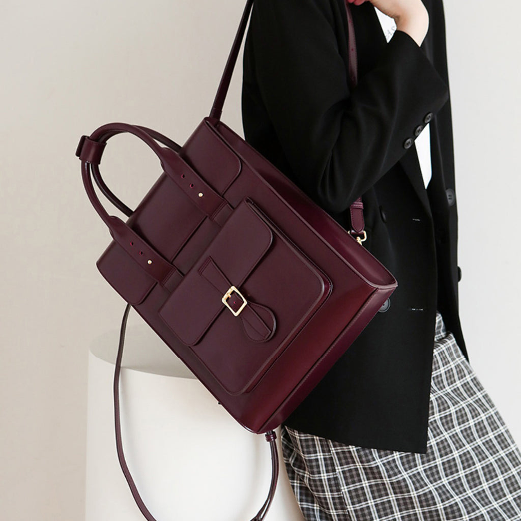 Styish Womens Small Leather Backpack Purse Leather Rucksack Casual