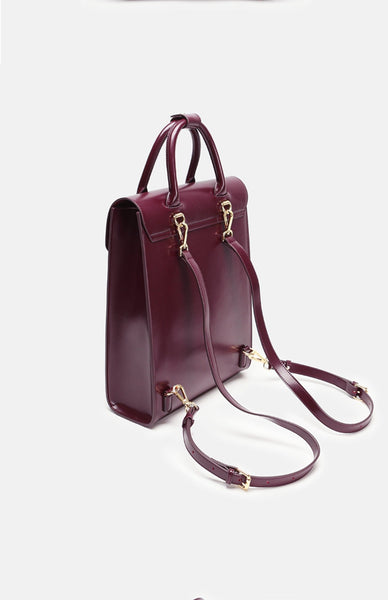 Styish Womens Small Leather Backpack Purse Leather Rucksack Side