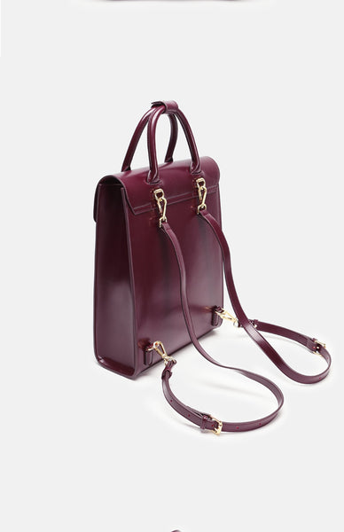 Styish Womens Small Leather Backpack Purse Leather Rucksack Side