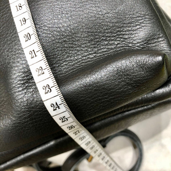 Stylish Ladies Small Leather Backpack Bag Black Rucksack Puese For Women Size