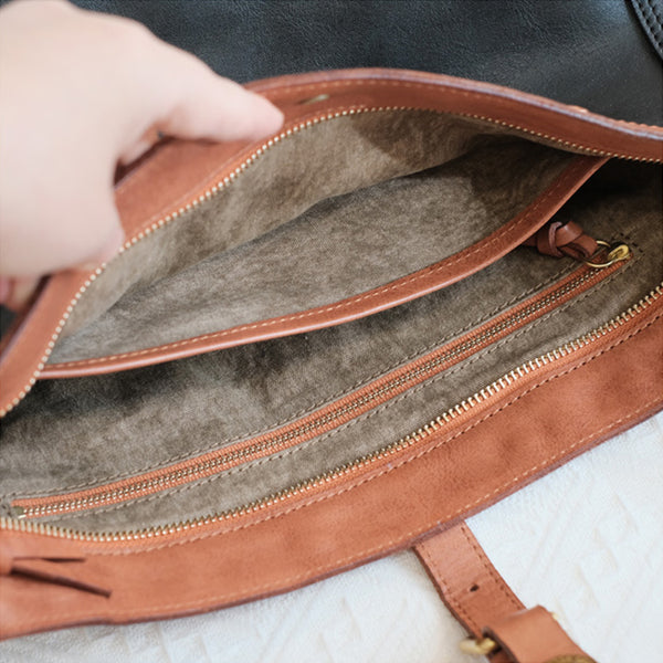 Top Zipper Closure Womens Leather Shoulder Bag Black Crossbody Bags For Women Capacity