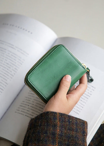 Unique Ladies Leather Accordion Wallet Small Card Holder Back