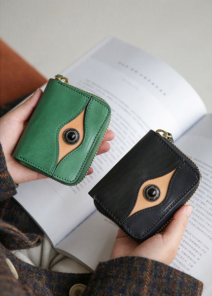 Unique Ladies Leather Accordion Wallet Small Card Holder Boutique
