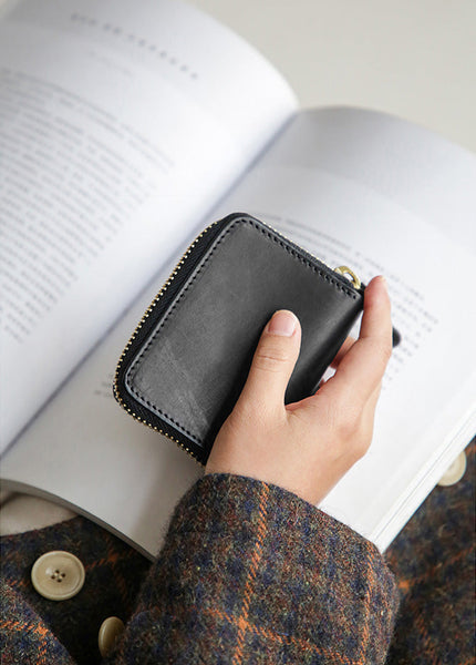 Unique Ladies Leather Accordion Wallet Small Card Holder Classy