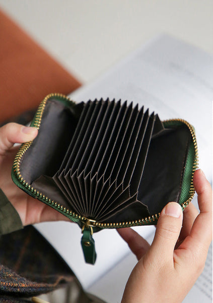 Unique Ladies Leather Accordion Wallet Small Card Holder Cool