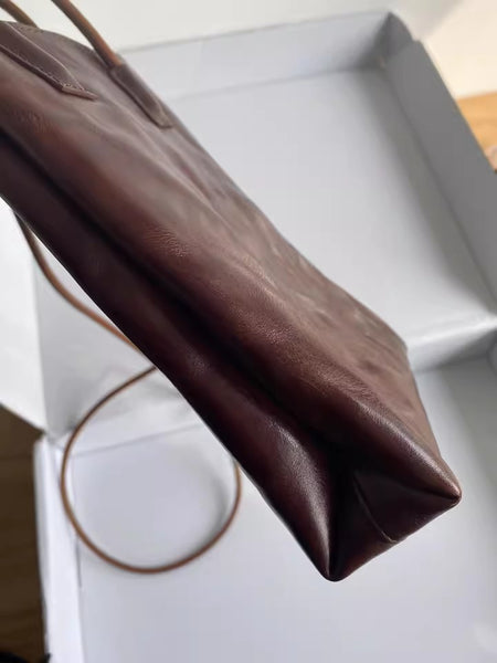 Vintage Full Grain Leather Mini Handbag Shoulder Crossbody Phone Bag Funky