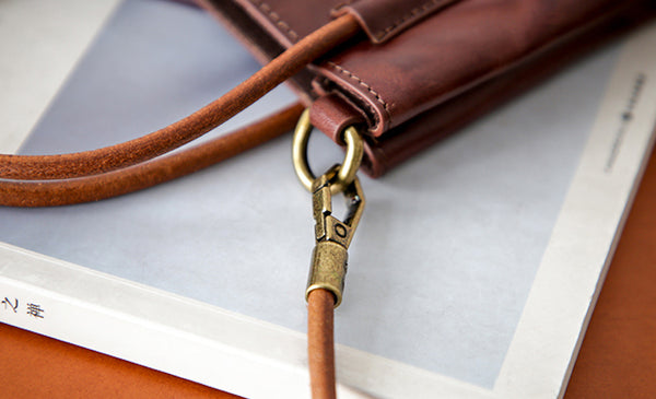 Vintage Full Grain Leather Mini Handbag Shoulder Crossbody Phone Bag Stylish