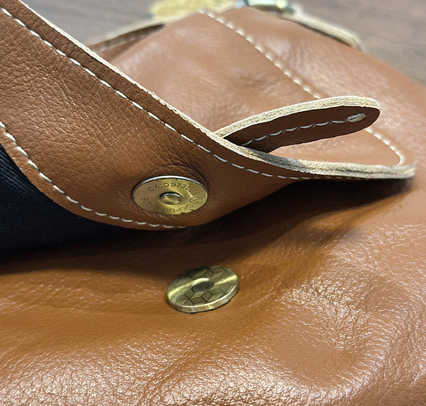 Vintage Genuine Leather Crossbody Bag for Women Small Flap Shoulder Bag with Zipper Compartments Details