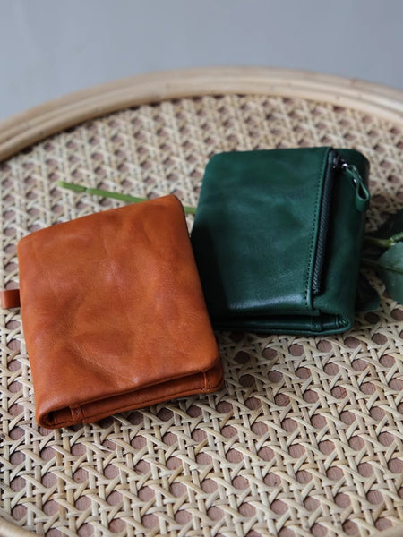 Vintage Ladies Bifold Wallet Small Leather Wallets For Ladies Beautiful