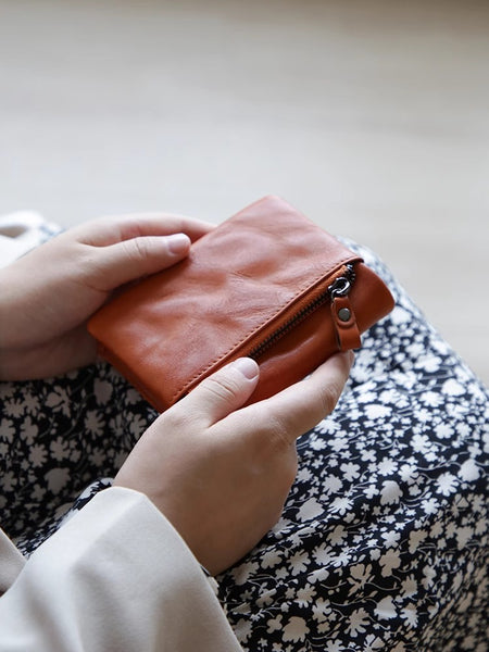 Womens Brown Wallet Card Holder Wallet For Ladies