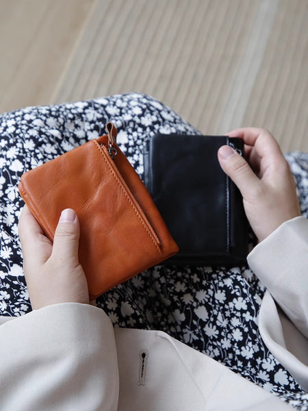 Vintage Ladies Bifold Wallet Small Leather Wallets For Ladies Classic