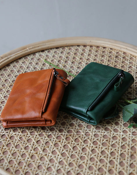 Vintage Ladies Bifold Wallet Small Leather Wallets For Ladies Cool