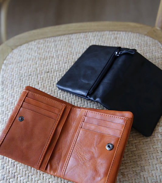 Vintage Ladies Bifold Wallet Small Leather Wallets For Ladies Details