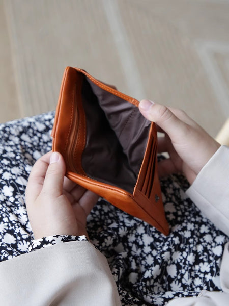 Vintage Ladies Bifold Wallet Small Leather Wallets For Ladies Inside
